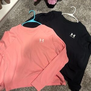 Under Armour Women's Pink and Black Sweatshirts